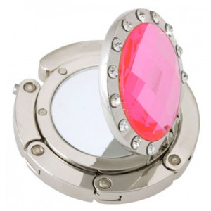 Mirror Pink Crystal Handbag hook