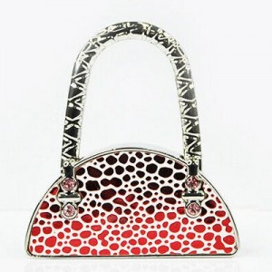 Red Leopard Print Handbag Handbag hook