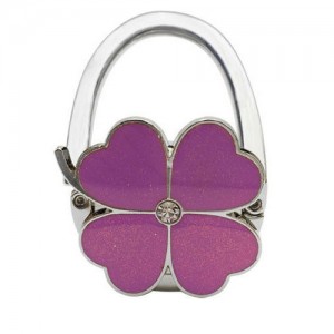 Four Leaves Clover Purple Handbag Hooks