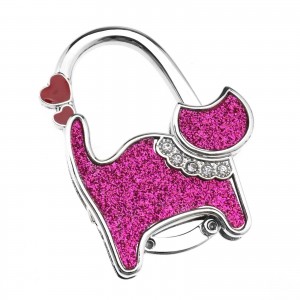 Pink Sparking Cat Hooks Handbag Hooks